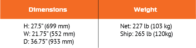 Specs of Miller ProHeat 35 induction heating machine.